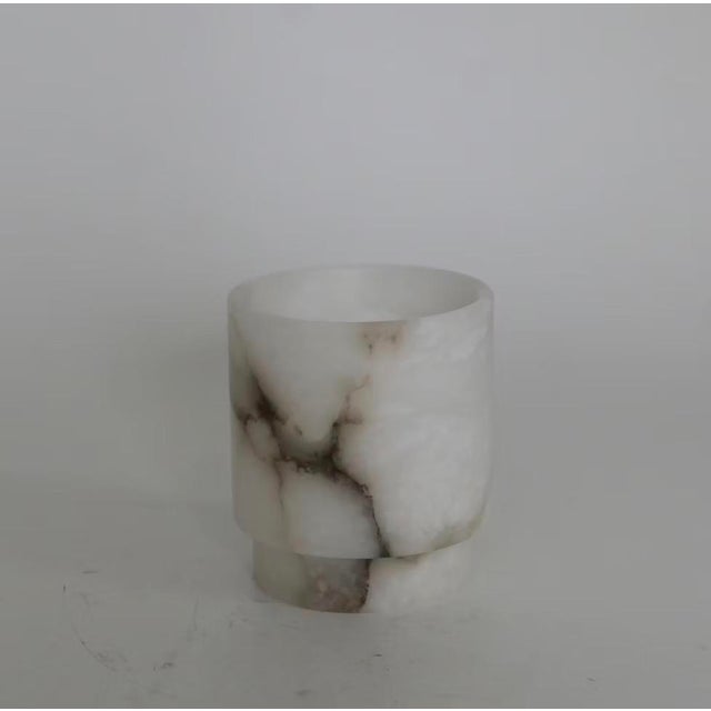Michael Verheyden-T-Light Alabaster White Medium For Sale - Image 4 of 4