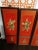 1980s Vintage Chinese Chinoiserie Red Semi Precious Stone Emperor Decorative Wall Panels- Set of 4 For Sale - Image 5 of 12
