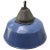 Industrial Vintage Industrial Blue Enamel and Cast Iron Pendant Lamp For Sale - Image 3 of 5