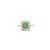 Antique 14k Gold, Emerald, and Diamond Cocktail Ring For Sale - Image 11 of 12