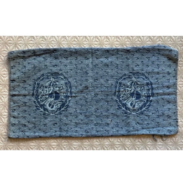 French Vintage French Aubusson-Style Cotton-Wool Jacquard Tapestry Panel, 28”x49” For Sale - Image 3 of 5