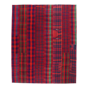 Vintage Tartan Plaid Kilim Rug - 10'04 X 13'10