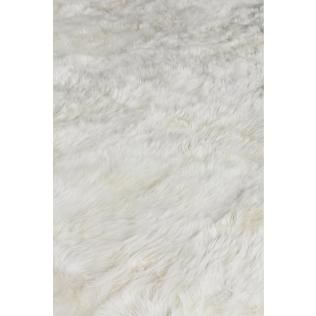 Transitional Denis Shag Sheepskin Ivory Rug-13'6"x17'6" For Sale - Image 3 of 8
