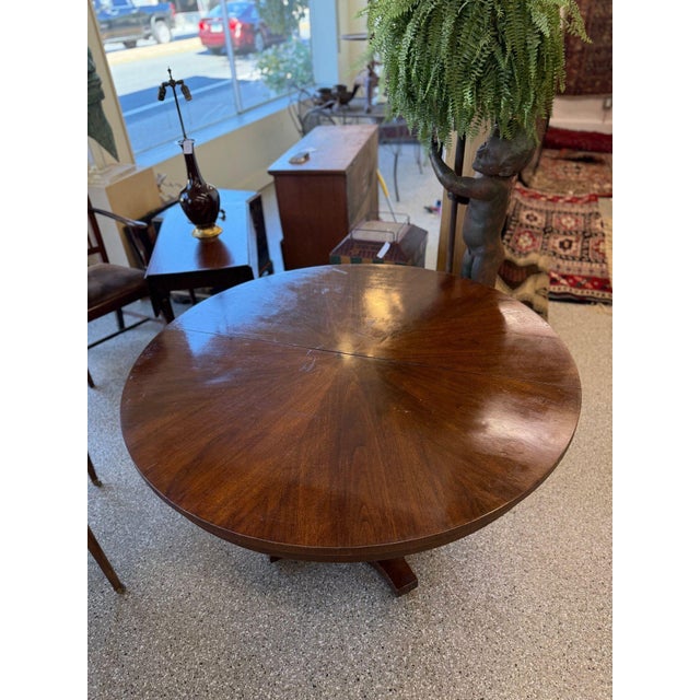 Wood A Mahogany Biedermeier Style Dining Table, 20th Century For Sale - Image 7 of 7