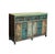 Chinese Vintage Chinese Turquoise Blue Flowers Credenza Sideboard Table Cabinet For Sale - Image 3 of 5