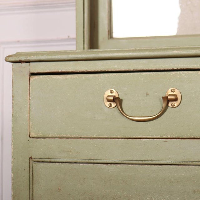 Green English Painted Dresser in Pine For Sale - Image 8 of 12