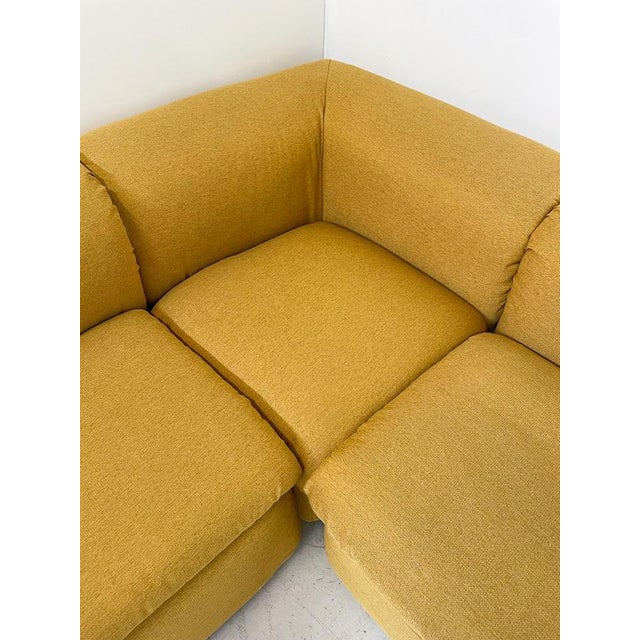 Mid-Century Modern Yellow Modular Sofa, 1960s, Set of 7 For Sale - Image 4 of 8