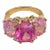 Christina Addison Medium Gum Drop Ring With Pink Topaz and Diamonds For Sale