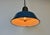 Industrial Blue Enamel Factory Lamp with Cast Iron Top, 1960s For Sale - Image 18 of 18