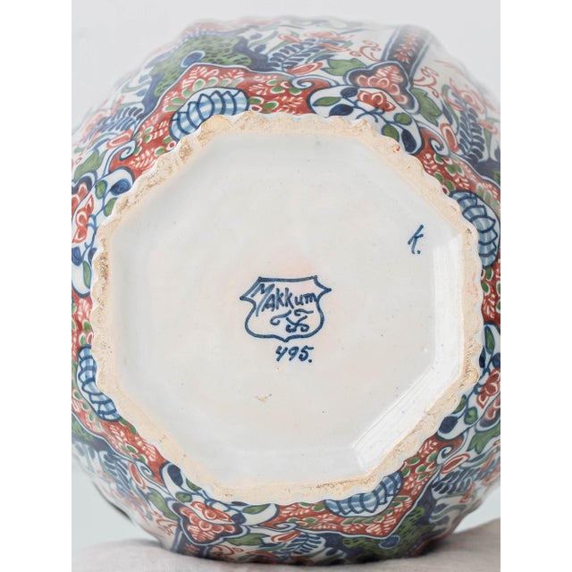 Delft Polychrome Ceramic Table Lamp from Royal Tichelaar Makkum, 1940s For Sale - Image 11 of 15