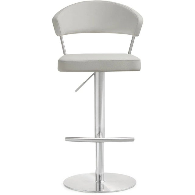 Cosmo Light Grey Steel Bar Stool For Sale - Image 4 of 12