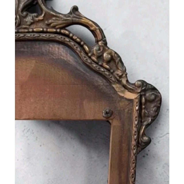 Victorian Antique Victorian Compo Wood Frame 17.5x29" Overall, 12x18" Opening Ornate Crest For Sale - Image 3 of 9