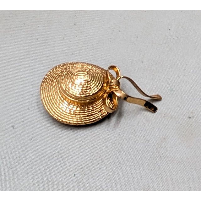 1960s Vintage Signed Napier Goldtone "Daughter" Bonnet Brooch For Sale - Image 5 of 7