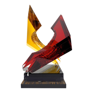 Signed Michael George Rotating Acrylic Sculpture