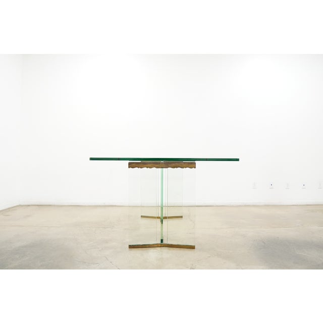 1970s Attributed to Leon Rosen Glass Dining Table For Sale In Austin - Image 6 of 18