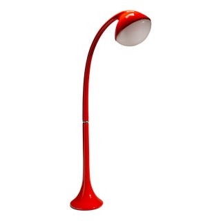 DL5 Lampione Floor Lamp in Red by Fabio Lenci for Guzzini, Italy, 1971 For Sale