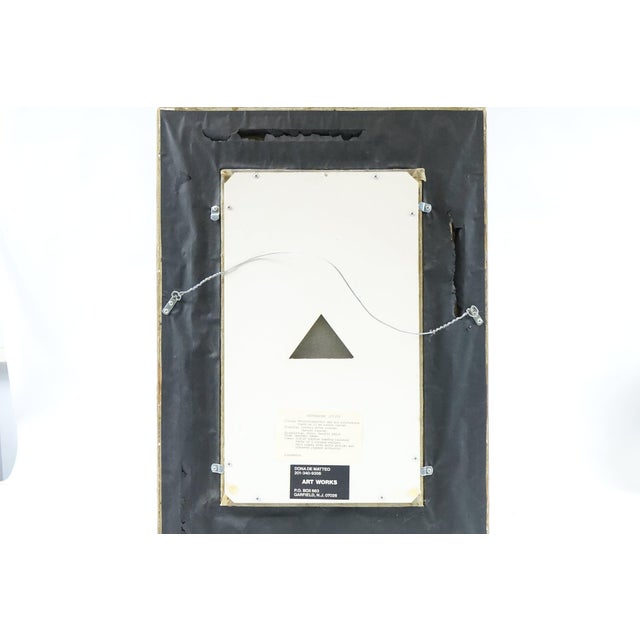 Textile Mid 20th Century Mountain Range, Original Acrylic Painting on Canvas, Signed, Framed For Sale - Image 7 of 7