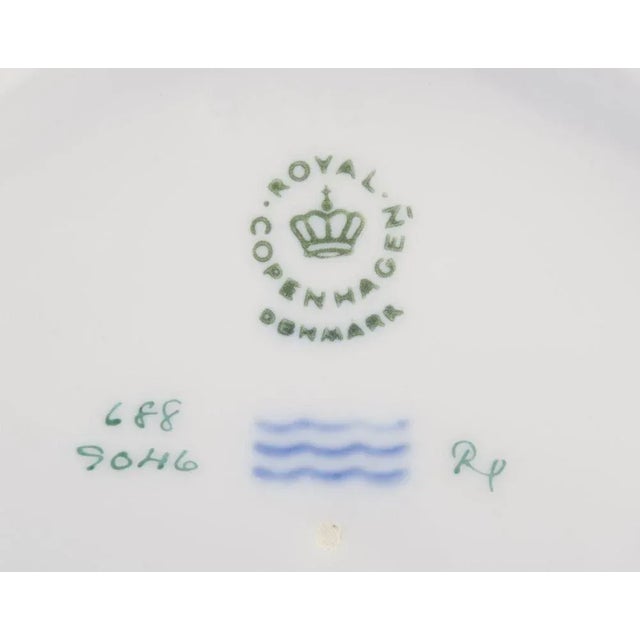 Ceramic Brown Rose Centerpiece with Gold Edge from Royal Copenhagen, 1980s For Sale - Image 7 of 8