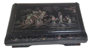 Black Lacquer Box With Mothe of Pearl Inlay - 18th Century
