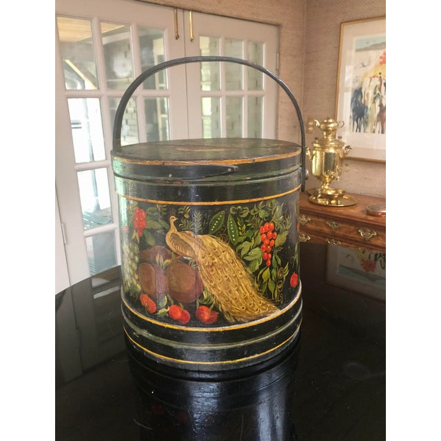 Large Antique Hand Painted Firkin Chairish