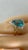 Metal 18 Karat White Yellow Gold Cocktail Ring Pear Apatite and Diamonds 10.05 Carat Size 5.5 For Sale - Image 7 of 13