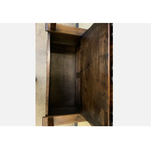 Brown Antique Neo-Gothic Wardrobe with Chest Bench, 1880s For Sale - Image 8 of 14