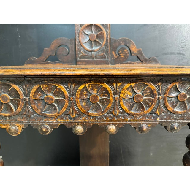 Late 19th Century Carved Oak Hallstand, 1870 For Sale - Image 5 of 11