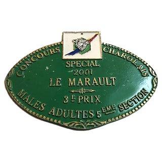 Agricultural Competition Green 3rd Prize Plaque, 2001 For Sale