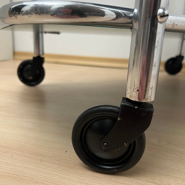 Art Deco Chromed Steel Bar Cart by Robert Mallet-Stevens, France, 1925 For Sale - Image 10 of 18