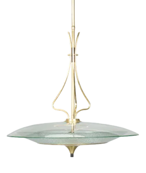 Italian Pendant Lamp in Glass, 1950s