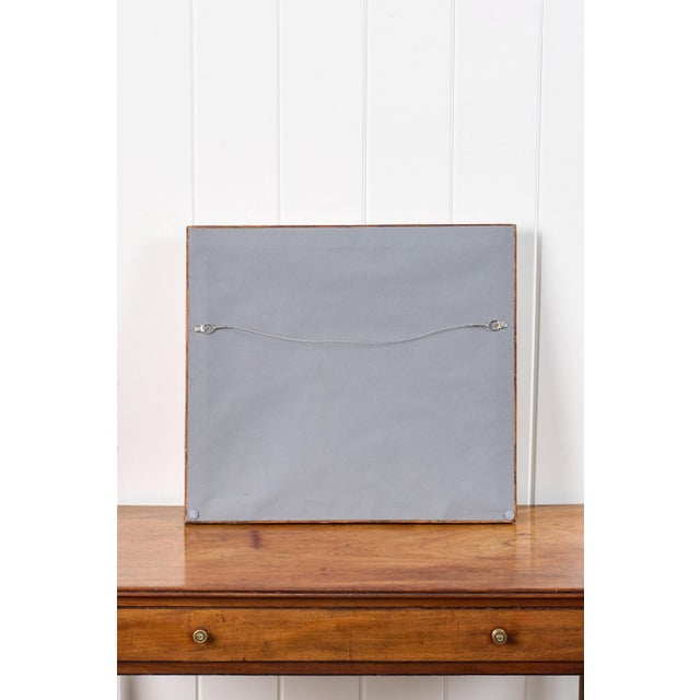 Cream Original 19th Century Gauche + Watercolor Harbor Scene in Chunky Oak Frame For Sale - Image 8 of 8