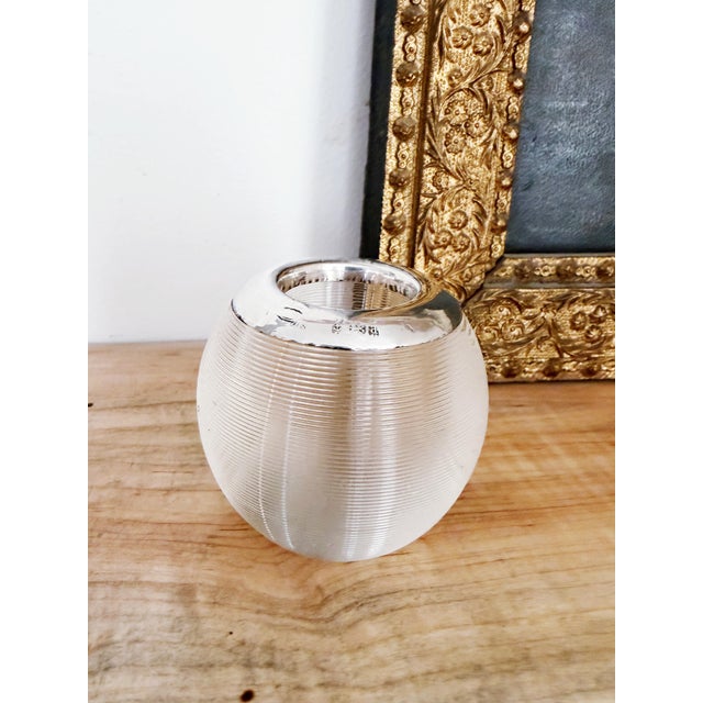 English 1903 English Sterling Silver and Glass Match Striker For Sale - Image 3 of 5