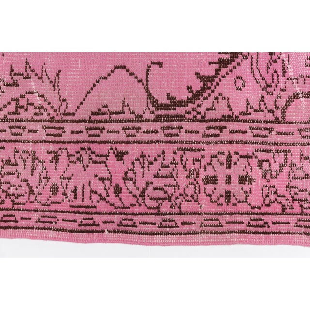 Mid 20th Century Pink Anatolian Handmade Carpet For Sale - Image 10 of 10