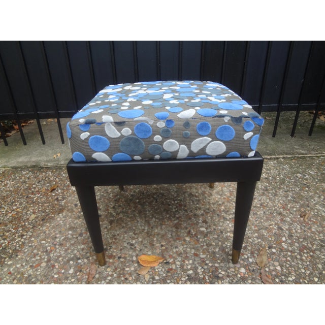 French Maison Jansen Style Ebonized Ottomans-A Pair For Sale In Houston - Image 6 of 13