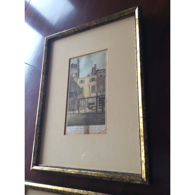 Cream Vintage Architectural Hand Colored Etchings - a Pair For Sale - Image 8 of 13