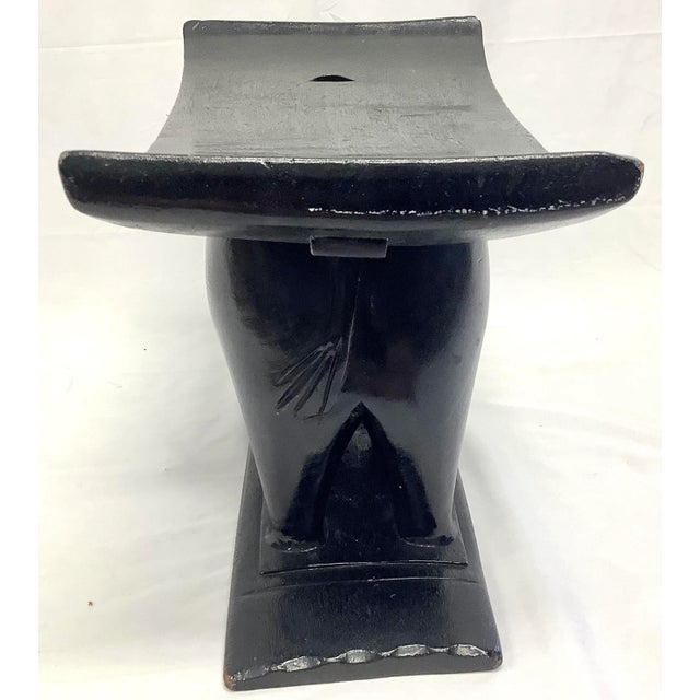 Mid 20th Century African Ghana Wood Elephant Ashanti Bench For Sale - Image 5 of 8