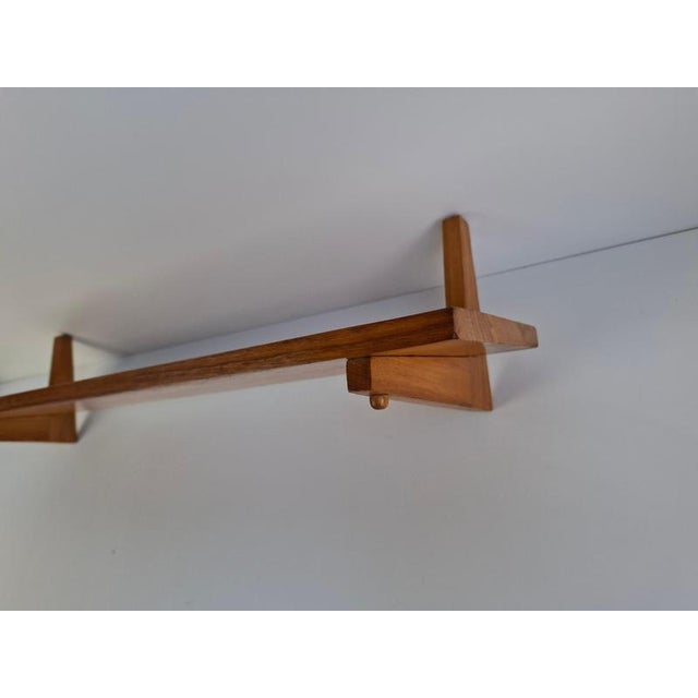 Mid-Century Wooden Wall Shelf, Czechoslovakia, 1960s For Sale - Image 13 of 18