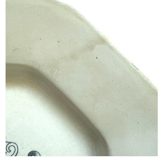 Rare Large 19th-Century Boston Mails “Saloon” Ironstone Platter - 18" For Sale - Image 10 of 11