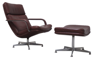 Set of F141 Lounge Chair with Ottoman by Geoffrey Harcourt for Artifort, 1972