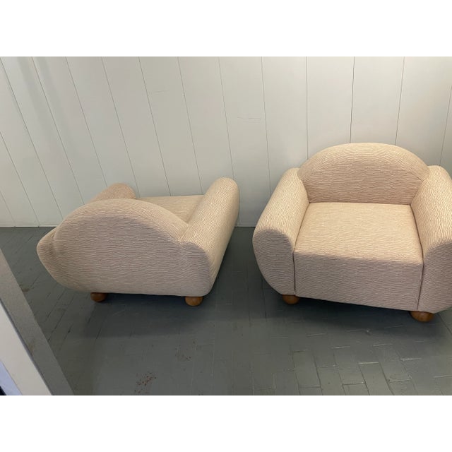 Custom Upholstered Outdoor Lounge Chairs in Perennials Fabric Set of