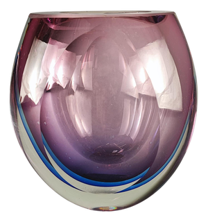 Centerpiece Vase in Murano Sommerso Glass by Flavio Poli for Seguso