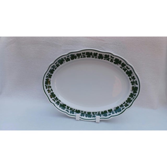 Vintage Oval Porcelain Serving Platter in Vine Leaves Pattern from Meissen, 1960s For Sale - Image 9 of 9