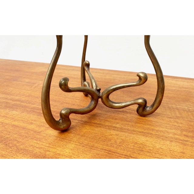Vintage Brutalist Floral Metal Candleholder For Sale - Image 17 of 18