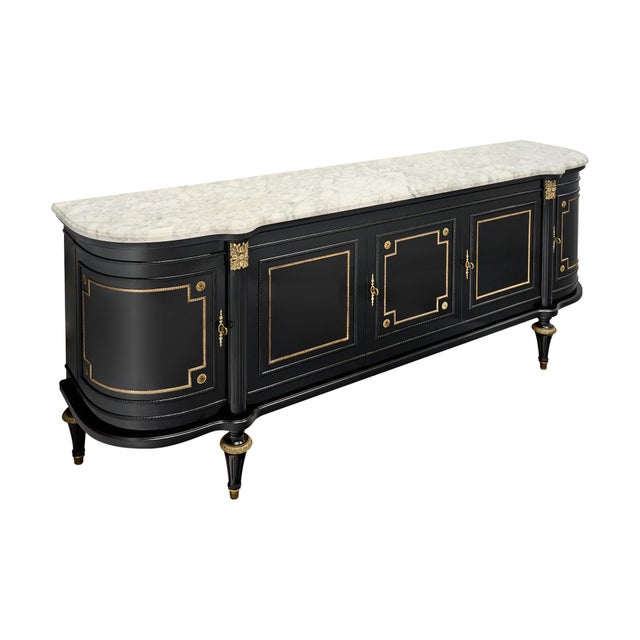 Grande Louis XVI Demilune Buffet For Sale - Image 4 of 9