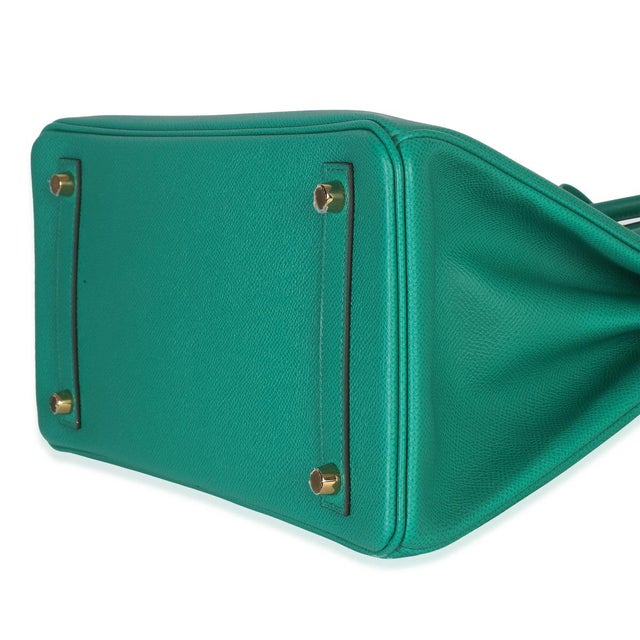Animal Skin Vert Jade Epsom Birkin 30 GHW For Sale - Image 7 of 9