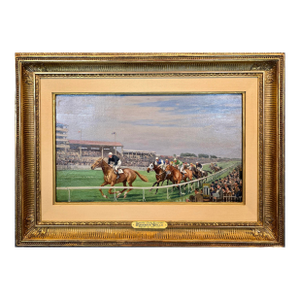 Sanderson Wells- Hyperium 1933 Epson Derby Horse Race Winner -Oil Painting