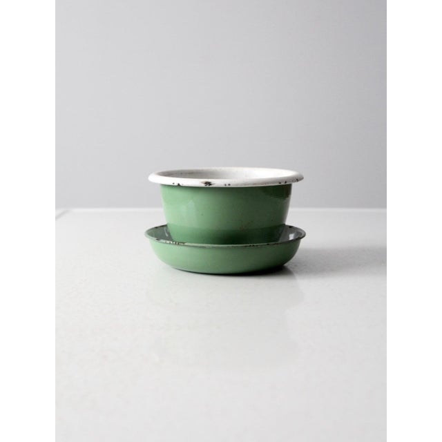 Mid-Century Swedish Green Enamelware Bowl Set For Sale - Image 13 of 13