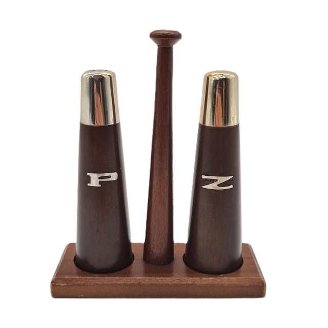 Vintage Teak Salt and Pepper Set with a Stand, Netherlands, 1960s, Set of 3 For Sale - Image 9 of 9