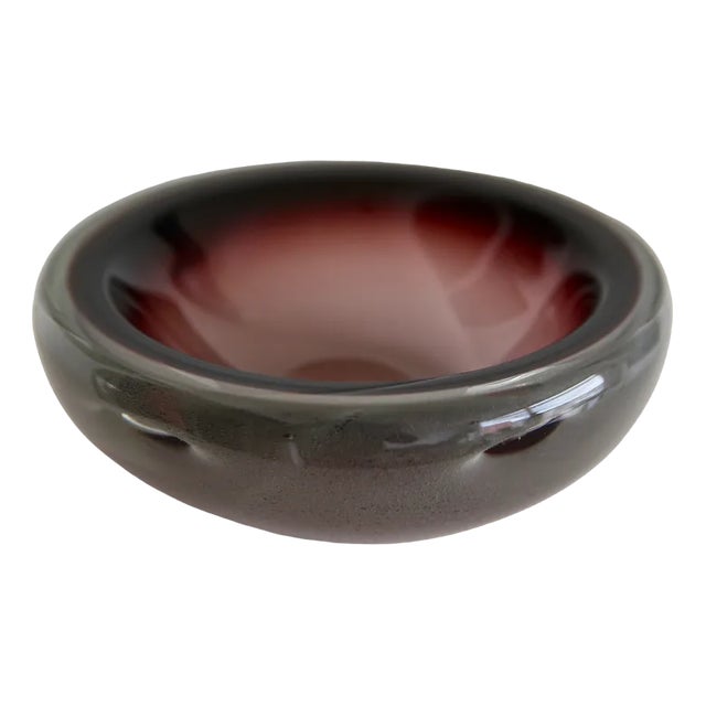 Lila and Grey Murano Bubble Cup Bowl, 1960s For Sale