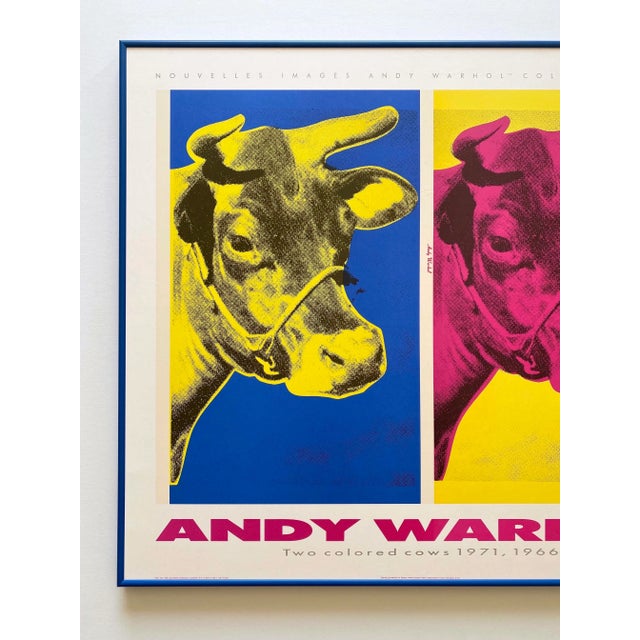 This Andy Warhol Estate very rare vintage 1989 first edition offset lithograph print custom framed Pop Art poster " Two...